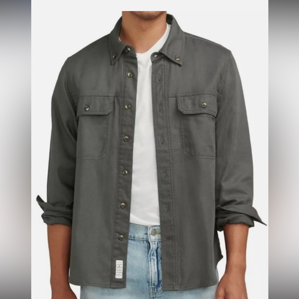 Lucky Brand Men's Long Sleeve Button Down Shirt Jacket Size XLarge Raven